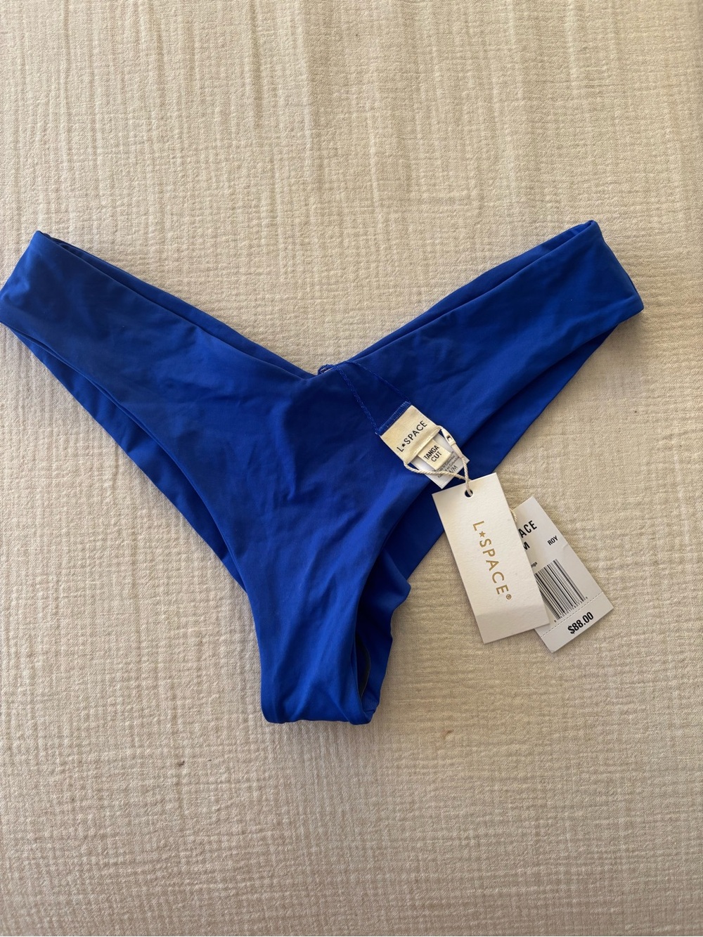 l*space NWT Ella Tanga Cut Royal Blue Bikini Bottom: Endless summer Beachy